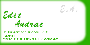 edit andrae business card